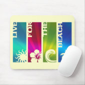 Tapis De Souris Vivez pour la plage (Avec souris)
