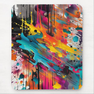 Tapis De Souris Vivid Chaos Splash Graffiti