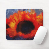 Tapis De Souris Vivid Painteté Orange Sunflower Pad (Avec souris)