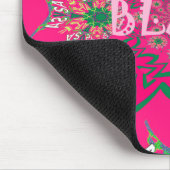 Tapis De Souris Vivid Vivid Bébé rose floral violet ombrage Monogr (Coin)