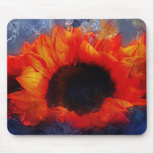 Tapis De Souris Vivitie Painterly Orange Sunflower Pad
