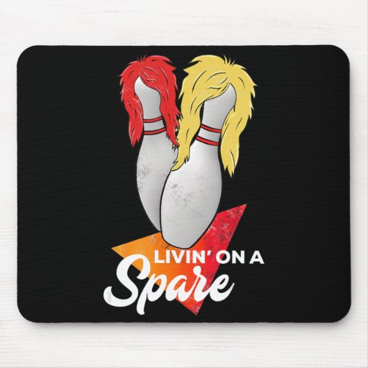 Tapis De Souris Vivre Dans Une Équipe De La Spare Bowling League (Devant)