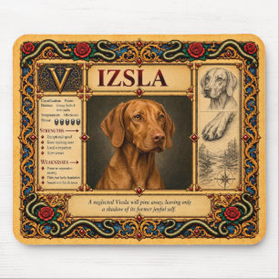Tapis De Souris Vizsla, Art du Bestiaire Médiéval