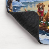 Tapis De Souris Vizsla Christmas Boat Holiday (Coin)