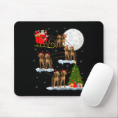 Tapis De Souris Vizsla Dog Santa Sleigh Flying Funny Magical Chris (Avec souris)