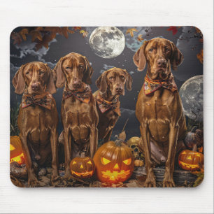 Tapis De Souris Vizsla Halloween Effrayant