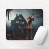 Tapis De Souris Vizsla Halloween effroi (Avec souris)