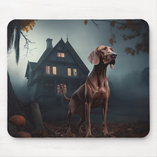 Tapis De Souris Vizsla Halloween effroi (Devant)
