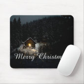 Tapis De Souris Vœux de Noël avec Maison de Sorcière (Avec souris)