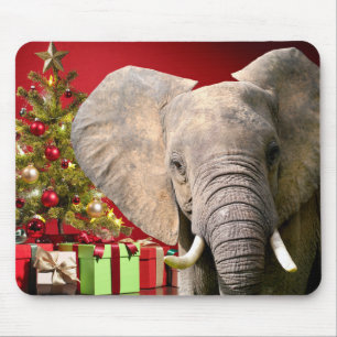 Tapis De Souris Voeux de Noël éléphant