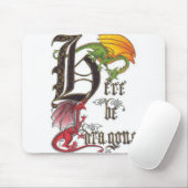 Tapis De Souris Voici des dragons Mousepad (Avec souris)