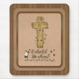 Tapis De Souris Voici l'agneau Christian Computer Mousepad