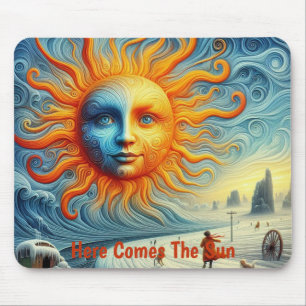 Tapis De Souris Voici Le Soleil - AI Art Print