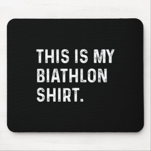 Tapis De Souris Voici Ma Chemise De Biathlon - Ski Ski Skier