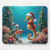 Tapis De Souris Voie maritime de Noël sous-marine (Devant)