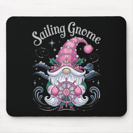 Tapis De Souris Voile Gnome Direction Noël (Devant)
