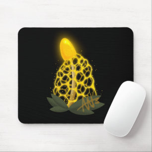 Tapis De Souris Voile nuptiale magique Champignon jaune étincelant