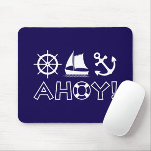 Tapis De Souris Voilier Ancre Ahoy! BLANCHE