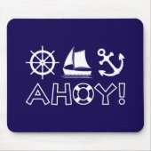 Tapis De Souris Voilier Ancre Ahoy! BLANCHE (Devant)