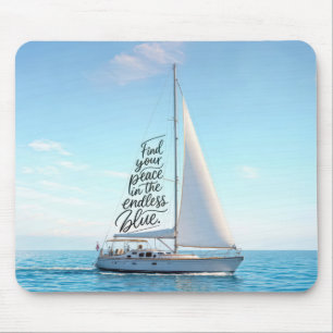 Tapis De Souris Voilier avec une citation inspirante