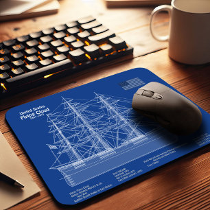 Tapis De Souris Voilier Clipper Flying Cloud - Plan ABD