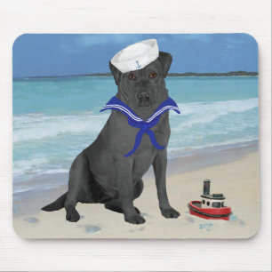 Tapis De Souris Voilier de repérage du Labrador noir