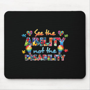 Tapis De Souris Voir la capacité et non le handicap drôle Autisme