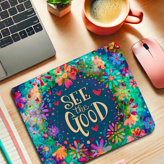 Tapis De Souris Voir le Bleu Bleu Inspirivity Mousepad