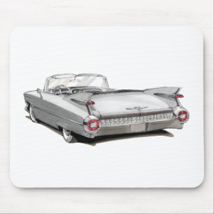 Tapis De Souris Voiture 1959 de blanc de Cadillac