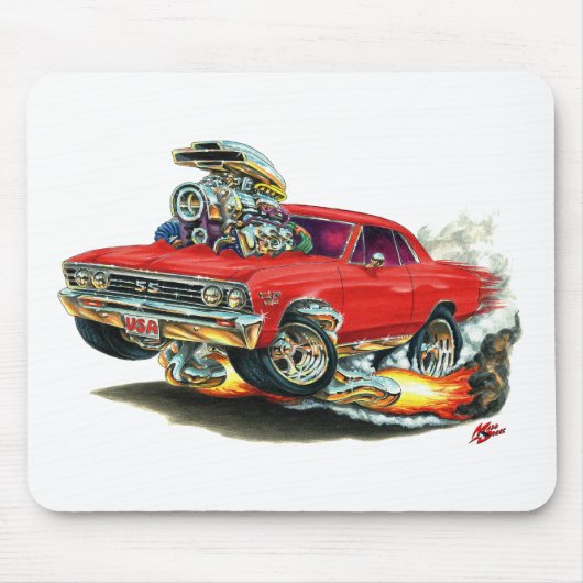 Tapis De Souris Voiture 1967 de rouge de Chevelle (Devant)