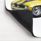 Tapis De Souris Voiture 1969 Jaune-Noire de Camaro solides (Coin)