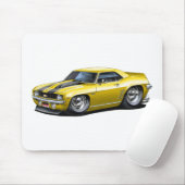 Tapis De Souris Voiture 1969 Jaune-Noire de Camaro solides (Avec souris)
