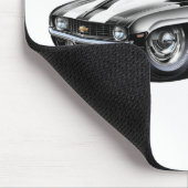 Tapis De Souris Voiture 1969 Noir-Blanche de Camaro solides (Coin)