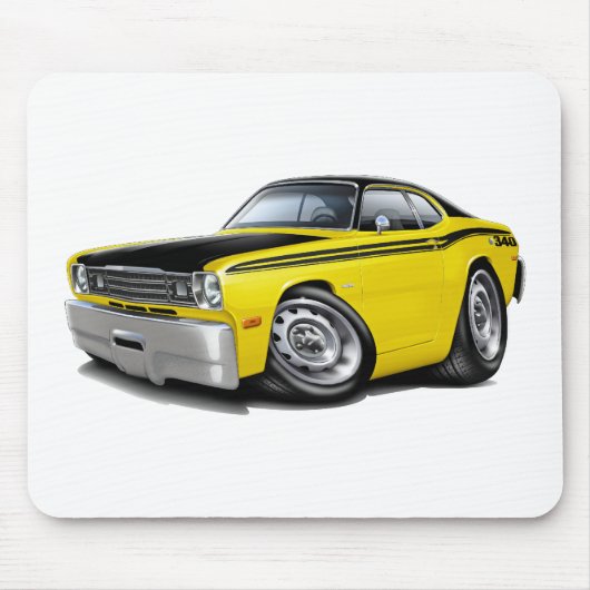 Tapis De Souris Voiture 1970-74 jaune du chiffon 340 (Devant)
