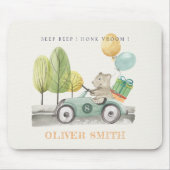 Tapis De Souris Voiture cadeau de ballon vert en tourbe Cute Aqua (Devant)