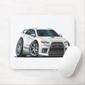 Tapis De Souris Voiture de blanc de Mitsubishi Evo (Avec souris)