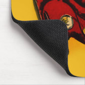 Tapis De Souris Voiture de course automobile jaune rouge (Coin)