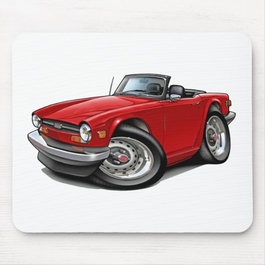 Tapis De Souris Voiture de rouge de Triumph TR6 (Devant)