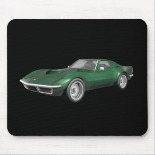 Tapis De Souris Voiture de sport 1970 de Corvette : Finition verte