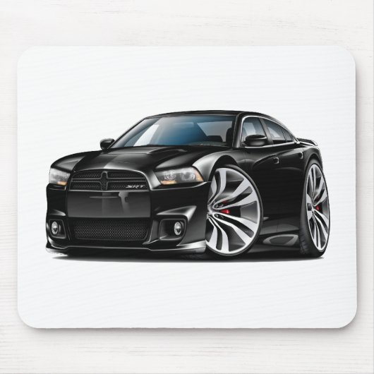 Tapis De Souris Voiture noire du chargeur SRT8 de Dodge (Devant)