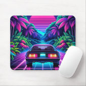 Tapis De Souris Voiture Retrowave (Avec souris)