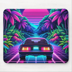 Tapis De Souris Voiture Retrowave