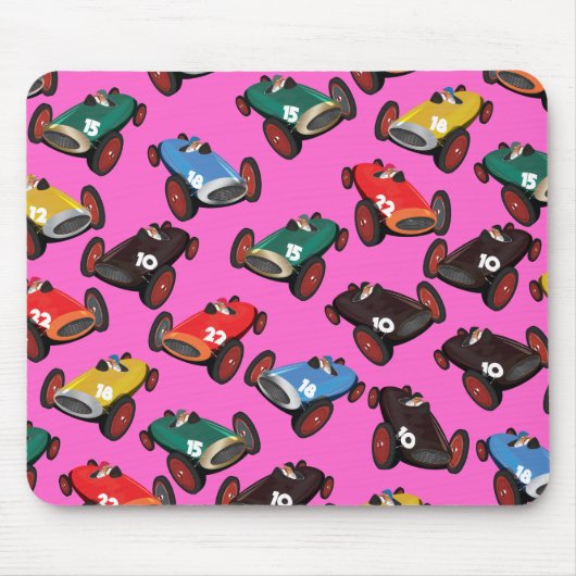 Tapis De Souris Voitures de course vintages (Devant)