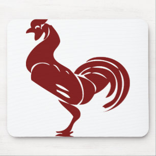 Tapis De Souris Volaille de coq Poulets d'élevage d'animaux de fer