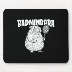 Tapis De Souris Volant de badminton Capybara - Badminb de raquette