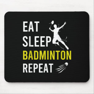Tapis De Souris Volant de Badminton Manger Dormir Répéter Entraîne