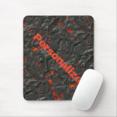 Tapis De Souris Volcan de lave molle noir et rouge (Avec souris)