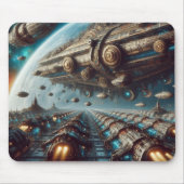Tapis De Souris Volet spatiale Steampunk Pad (Devant)