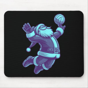 Tapis De Souris Volley-ball Noël Noël Noël Père Noël Volleyba