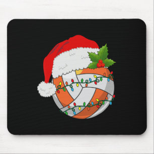 Tapis De Souris Volley-ball Noël Santa Hat Femmes Hommes Tennis Lo
